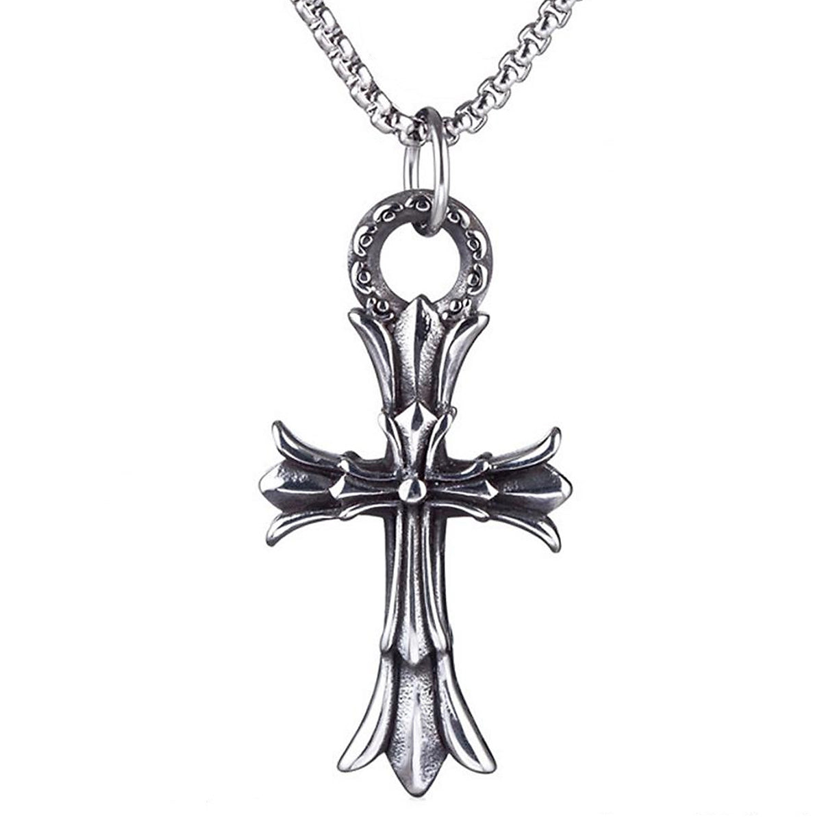 Gothic Cross Titan Stanless Steel Necklace