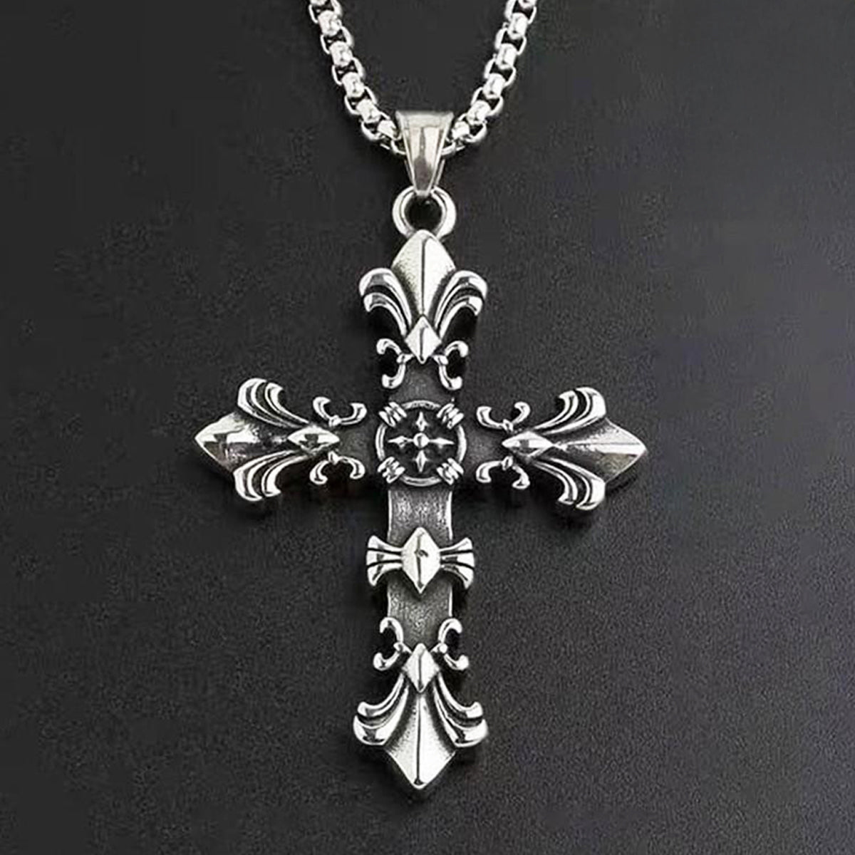 Special Dark Cross Necklace - Stanless Steel