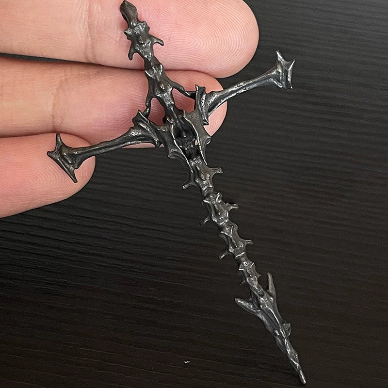 Gothic Dark Cross Necklace
