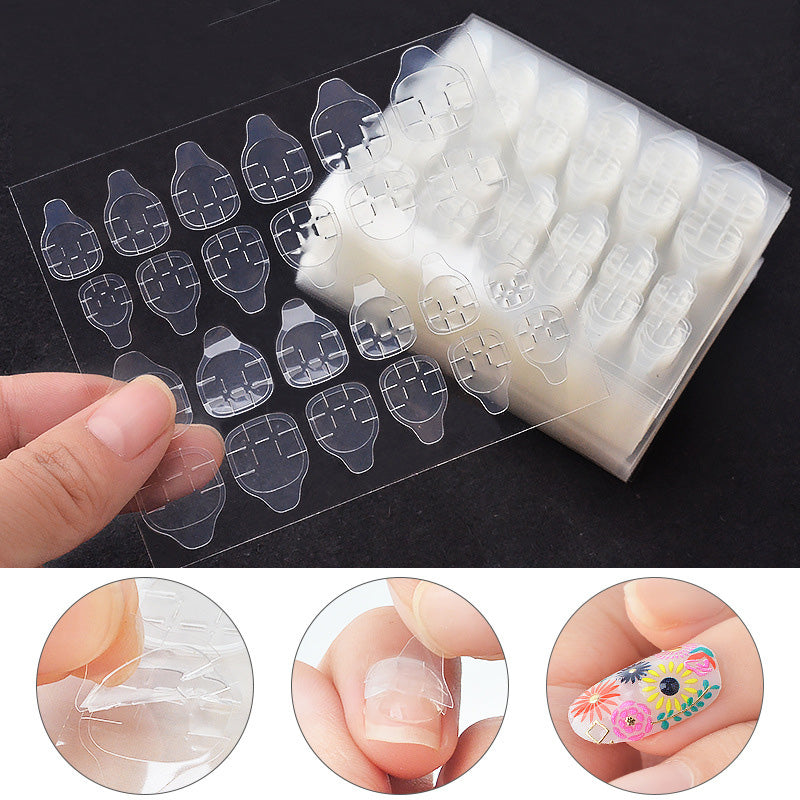 24 Pcs Per Sheet - Nail Glue Stickers Double side To Reuse