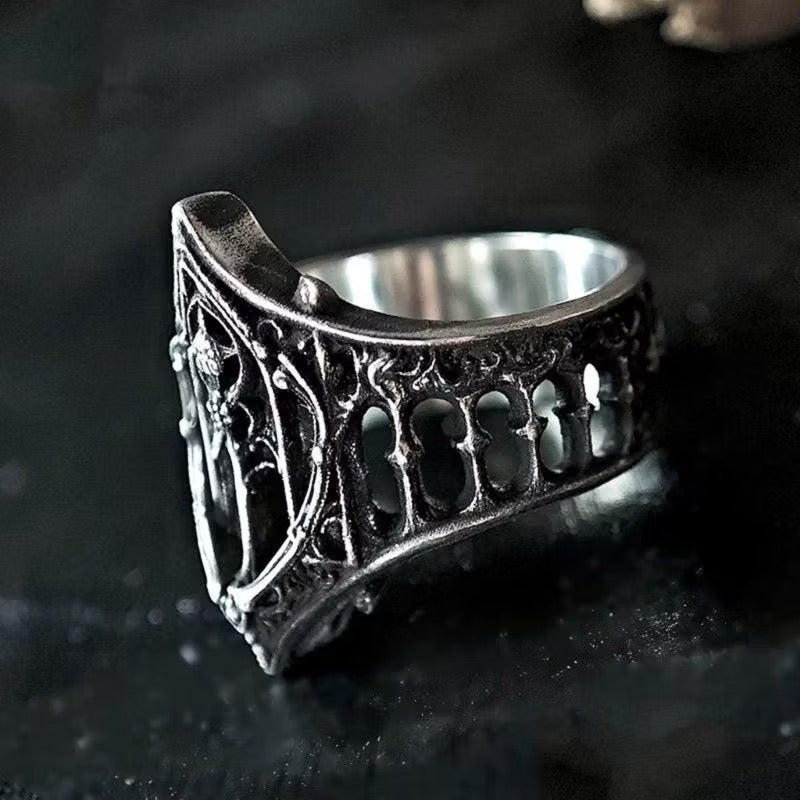 Gothic Vintage Crown Ring - Free Size - Stanless Steel