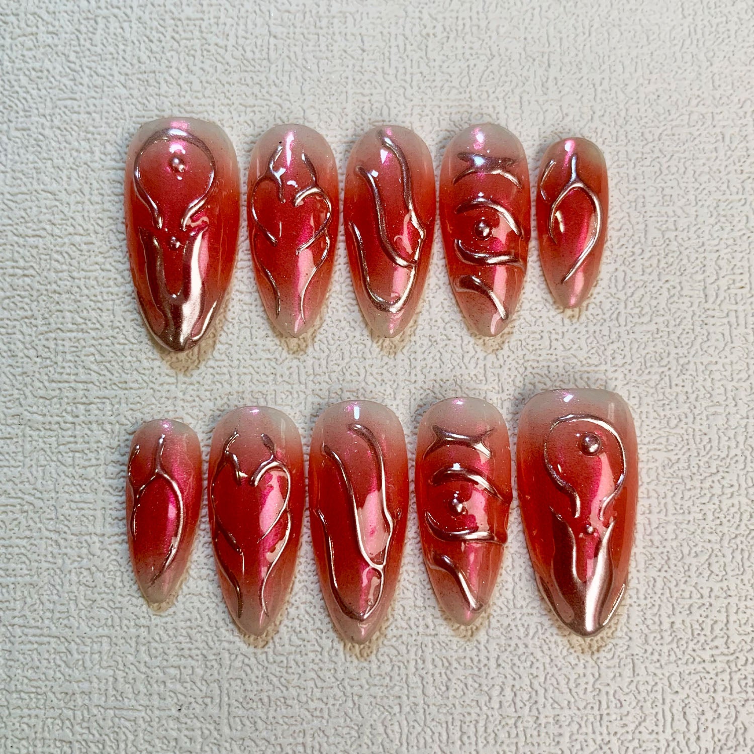 Y2K Pink Press On Nails