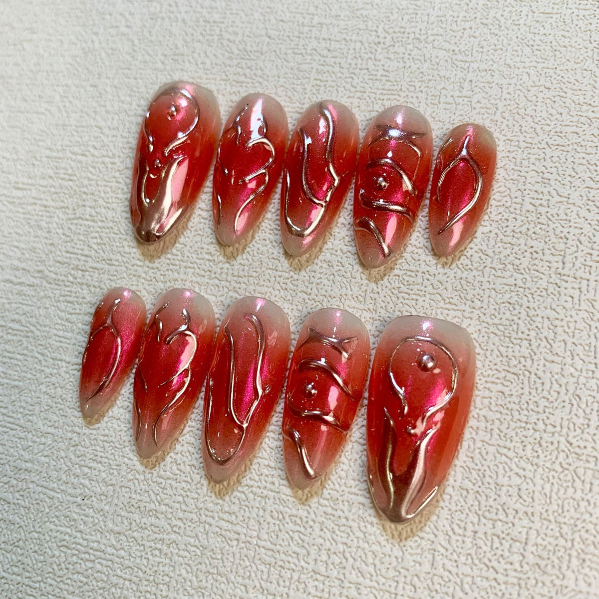 Y2K Pink Press On Nails