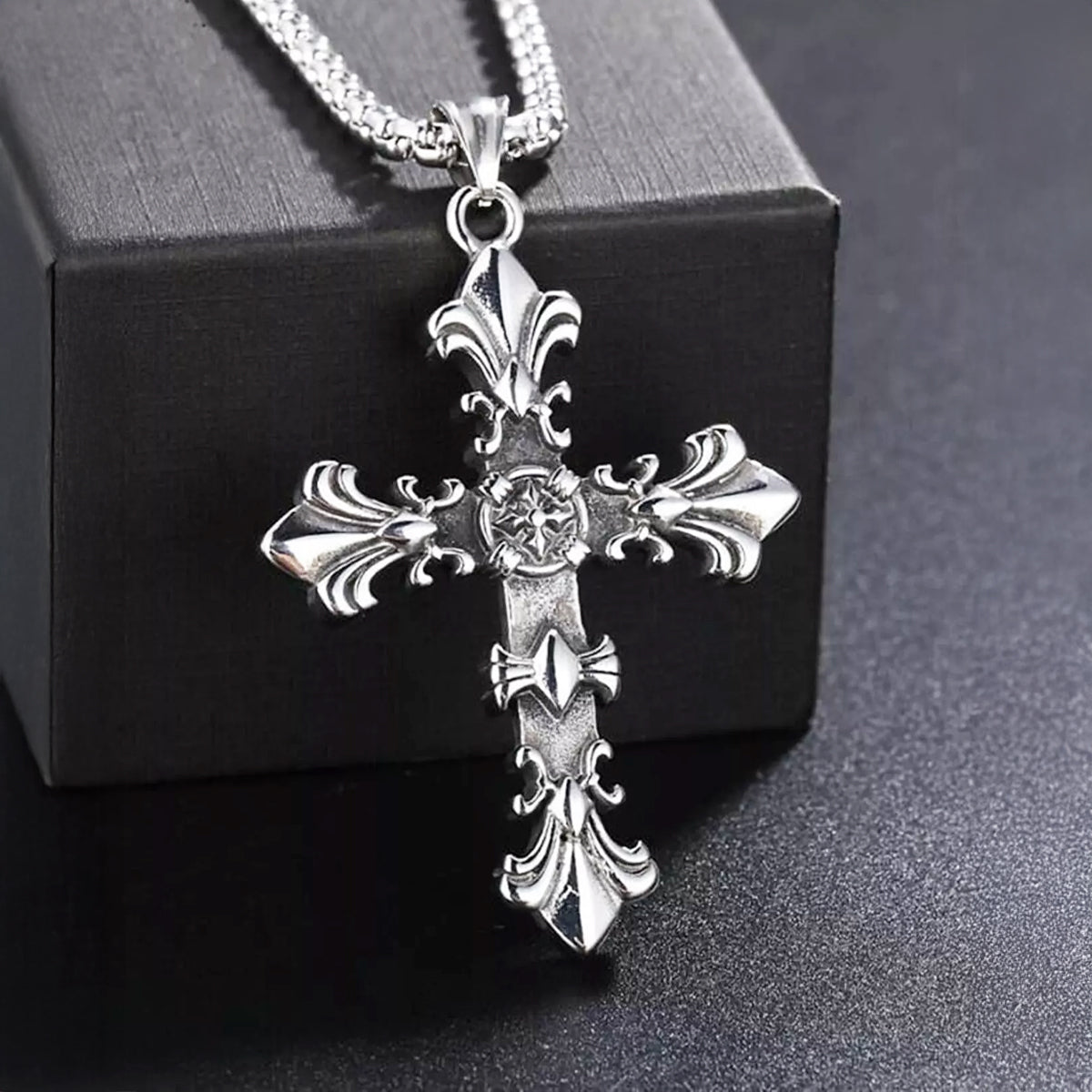 Special Dark Cross Necklace - Stanless Steel